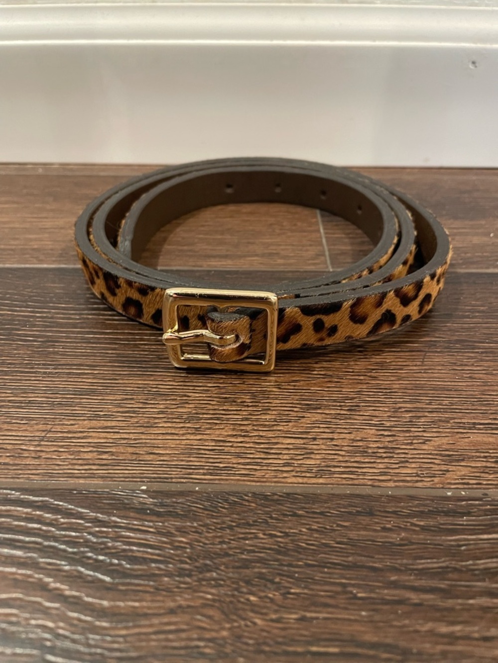 Unbranded Leopard Cheetah Animal Print Calf-Hair Leather Guatemalan Belt XL